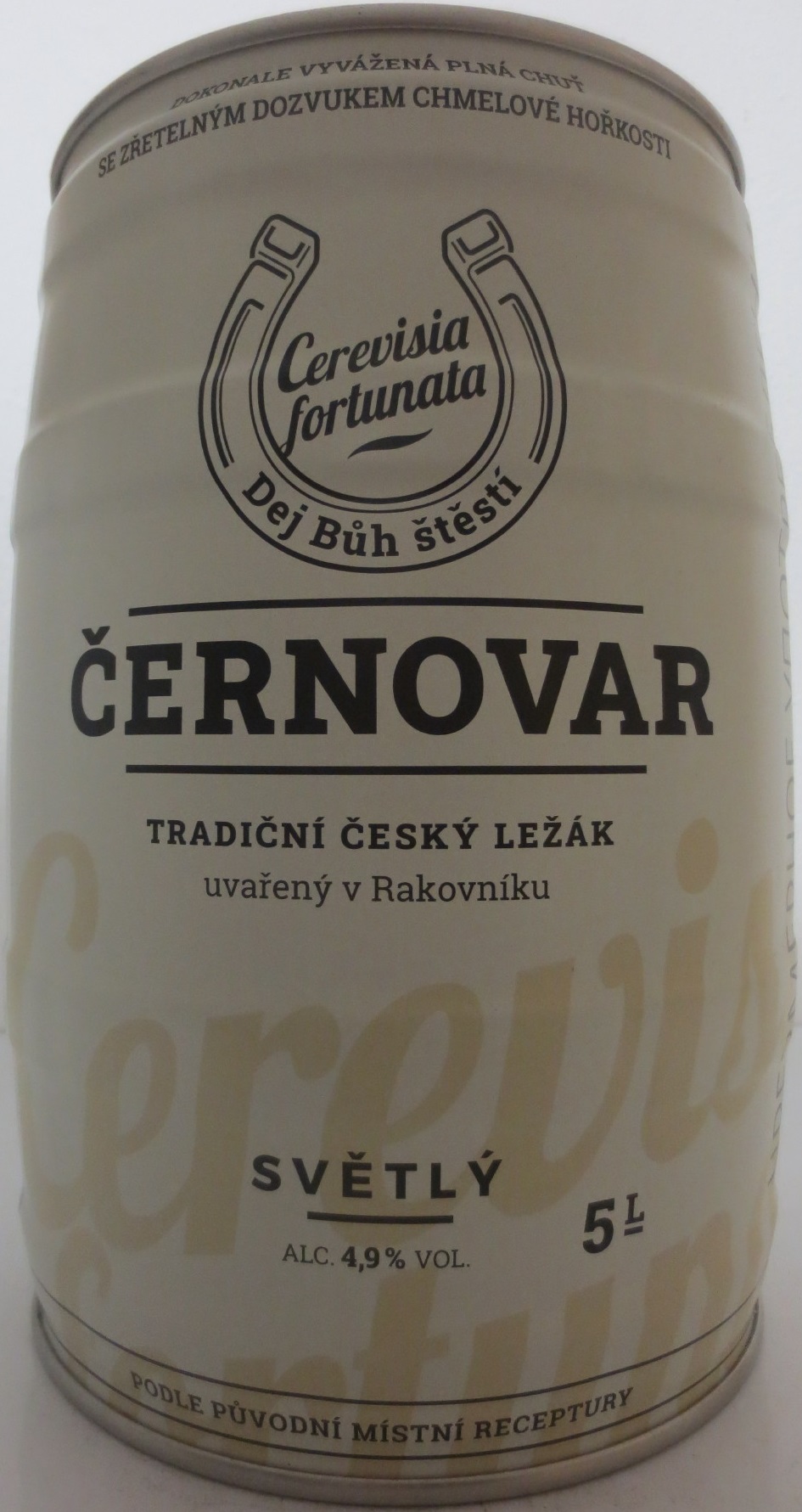 ČERNOVAR TRADIČNÍ SVĚTLÝ LEŽÁK uvařený v Rakovníku SVĚTLÝ (5L) č.2