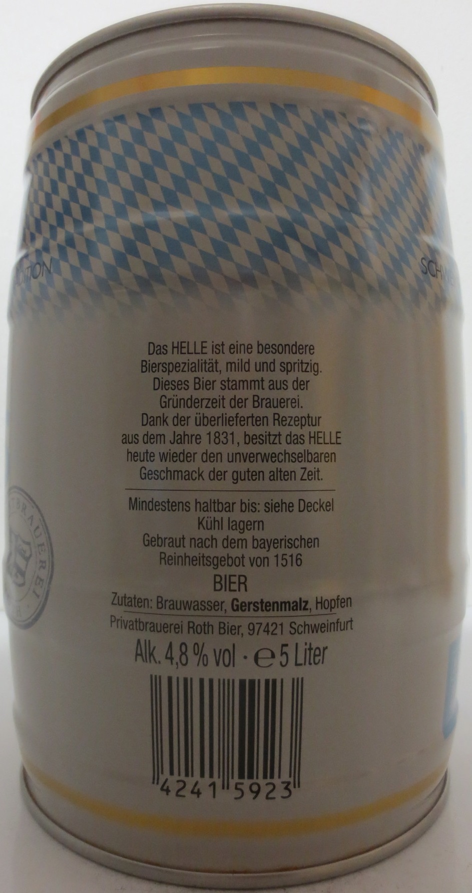 ROTH BIER SCHWEINFURTER HELLES DAS Original (5L) Nr.1 