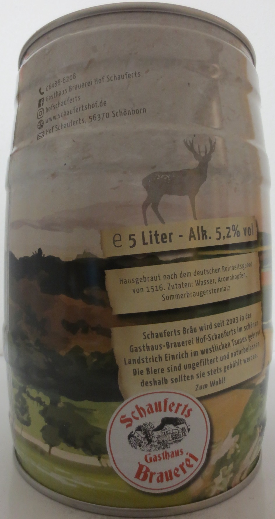 SCHAUFERTS BRÄU Das Bier aus dem Einrich (5L) Nr.1 
