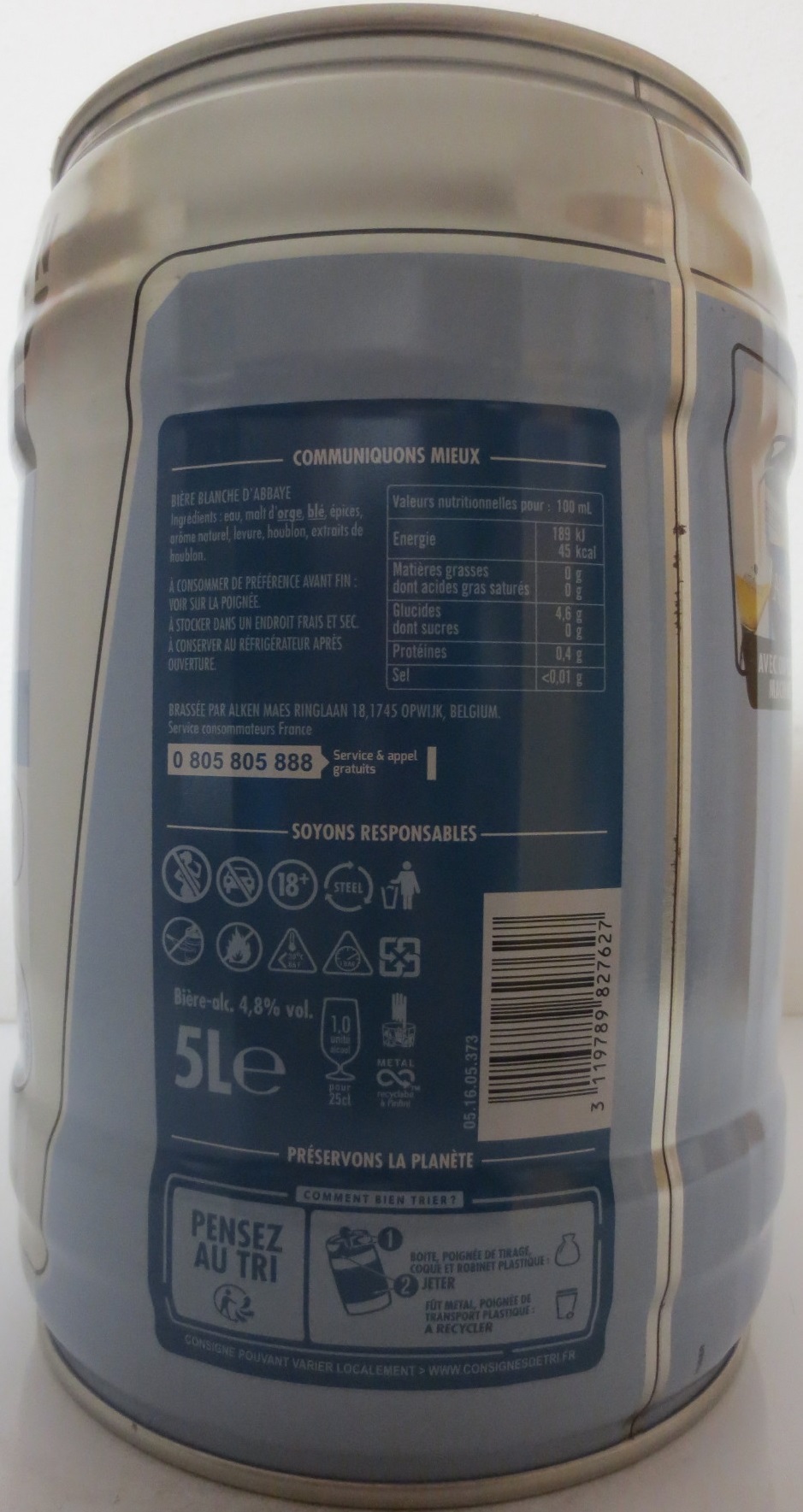 Affligem BLANCHE FRAICHE ET SAVOUREUSE (5L) Nr.1 