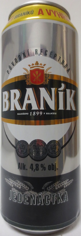 BRANÍK Alk. 4,8% obj. JEDENÁCTKA SOUTĚŽ 2022 (CZ) (50cl) (B/O) č.1 