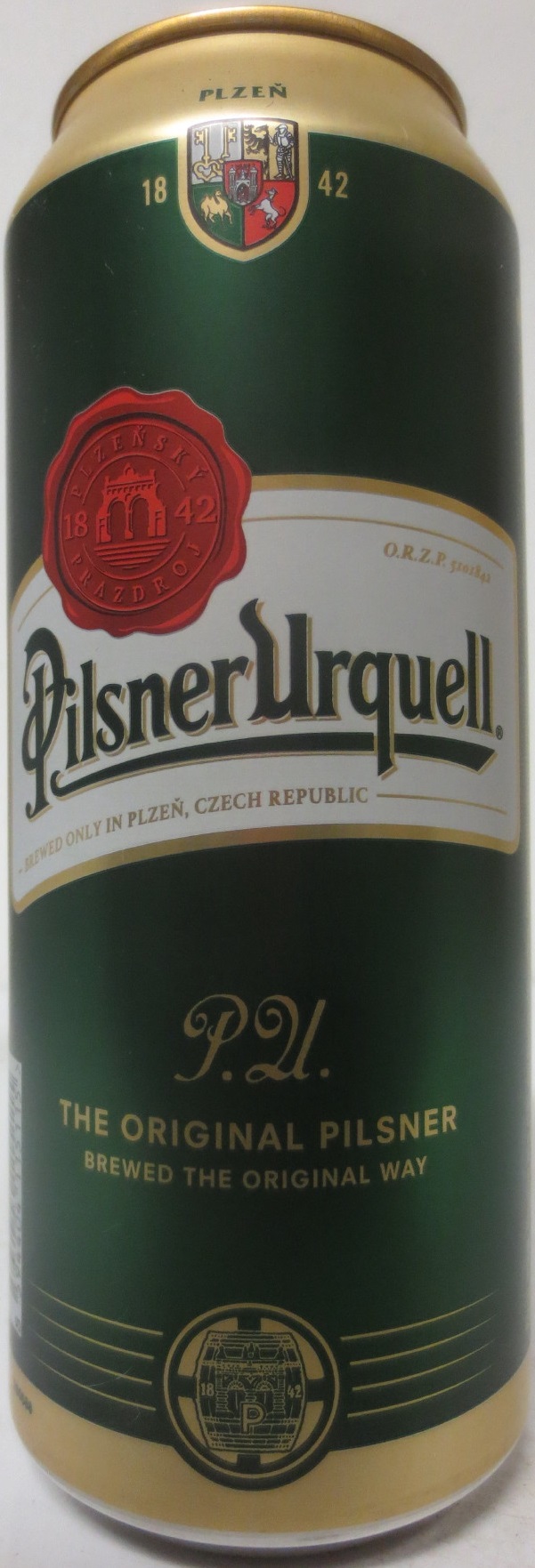 Pilsner Urquell P.U. THE ORIGINAL PILSNER BREWED THE ORIGINAL WAY (PL) (50cl) (B/O) č.1