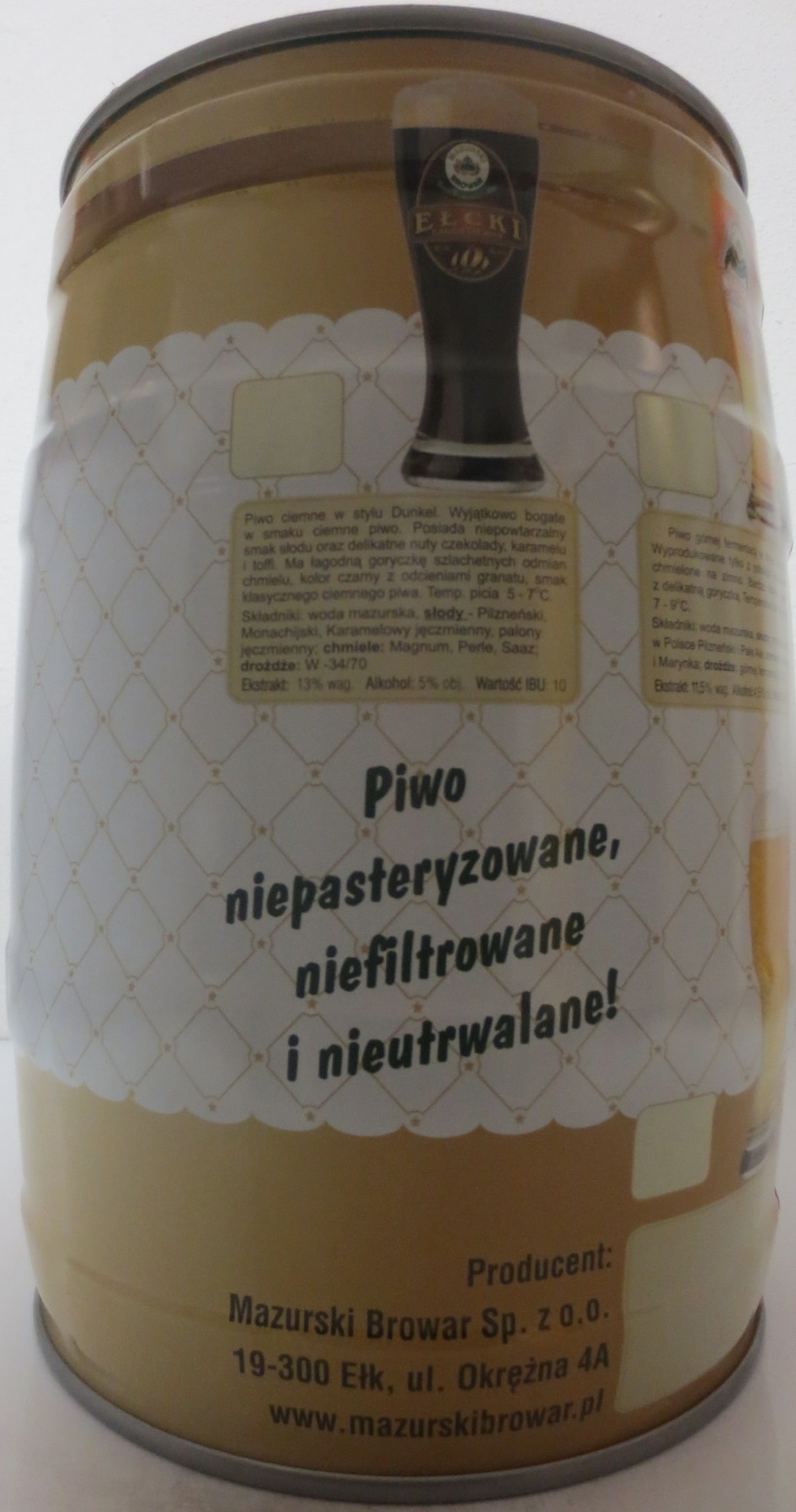 MAZURSKI BROWAR Rzemieślniczy Browar z Elku (5L) Nr.1