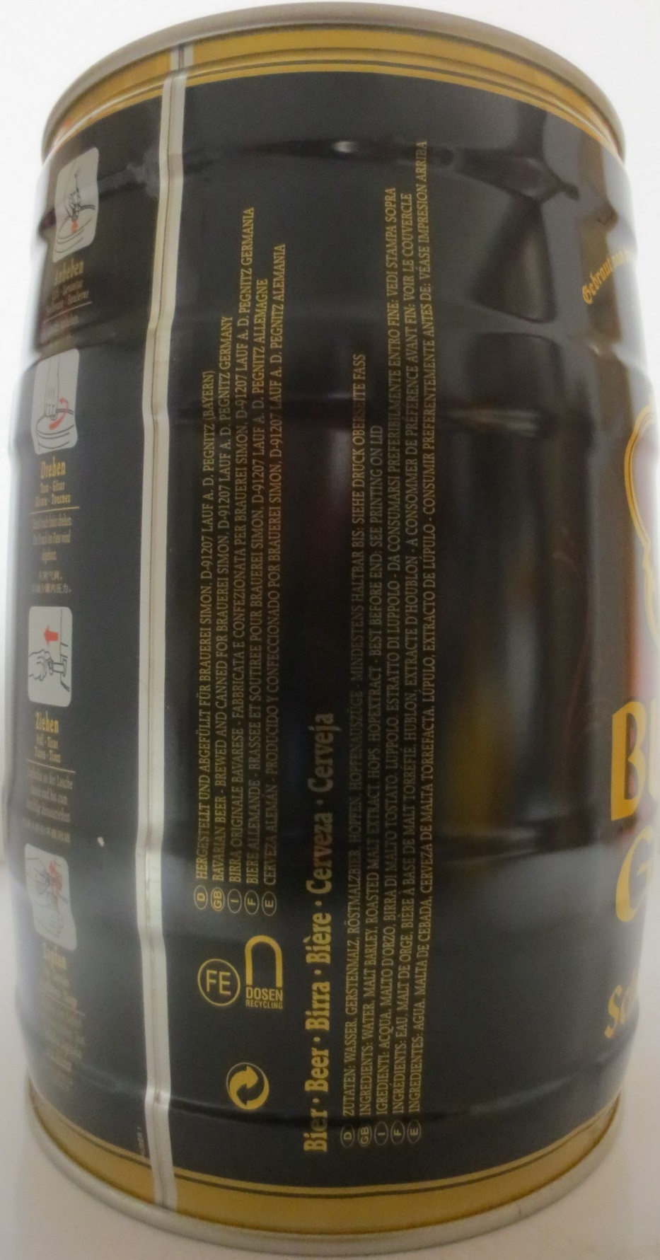 BURG GOLD Schwarzbier (5L) Nr.1 