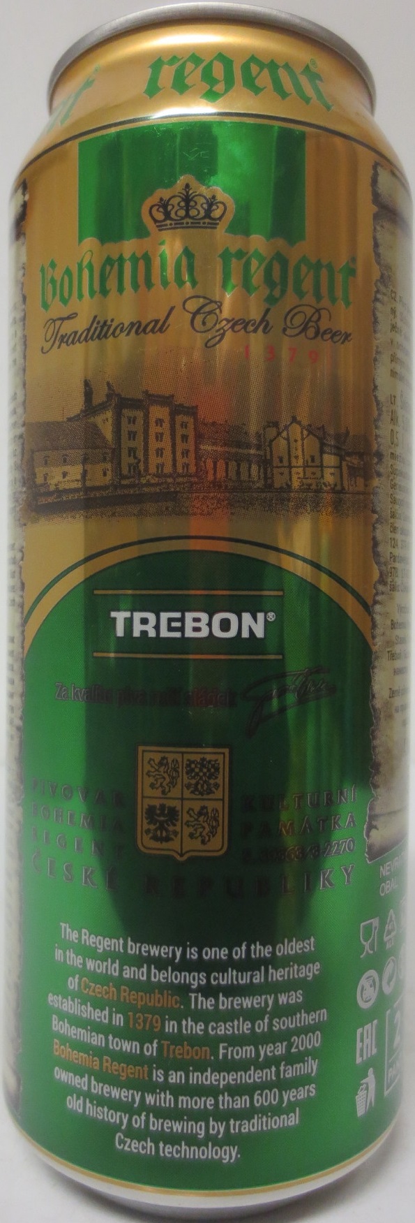 Bohemia regent Tradiční české pivo TŘEBOŇ PREMIUM LAGER (50cl) (B/O) č.1