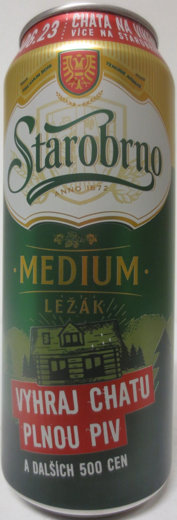 STAROBRNO MEDIUM LEŽÁK VYHRAJ CHATU PLNOU PIV A DALŠÍCH 500 CEN 23.4.2023 (50cl) (B/O) č.1