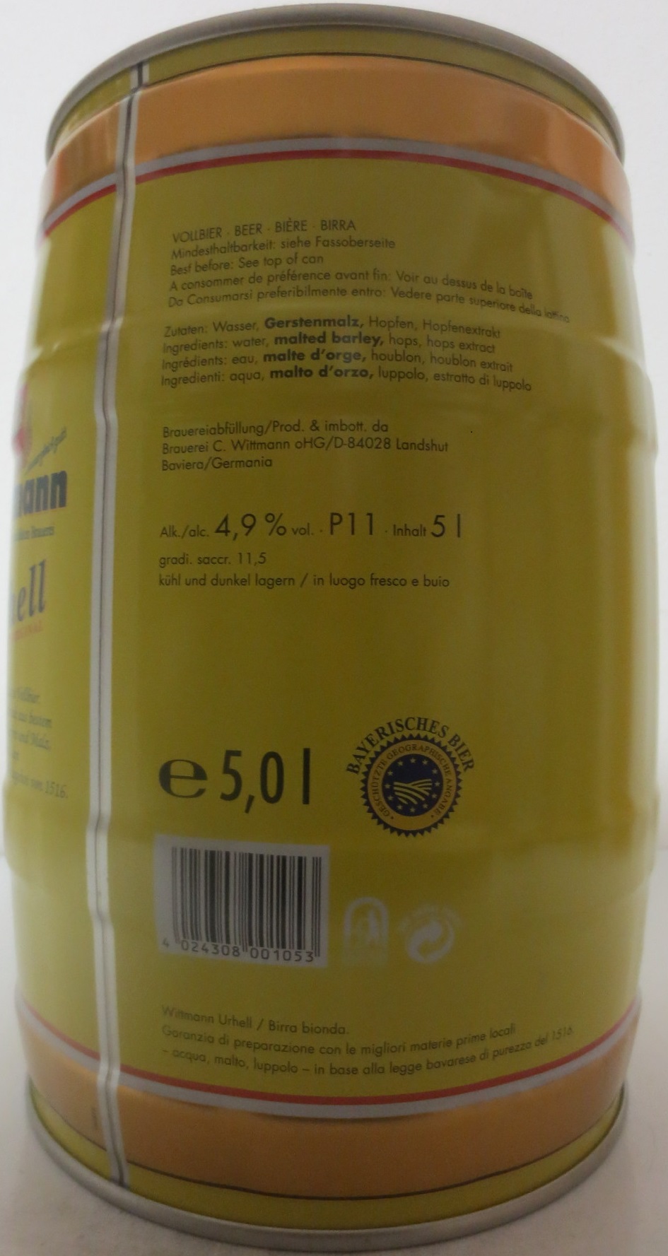 Wittmann Urhell UNSER ORIGINAL (5L) Nr.2 