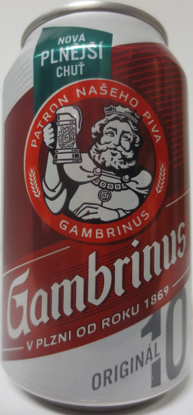 Gambrinus ORIGINÁL 10 NOVÁ PLNĚJŠÍ CHUŤ (CZ) (33cl) (B/O) č.1