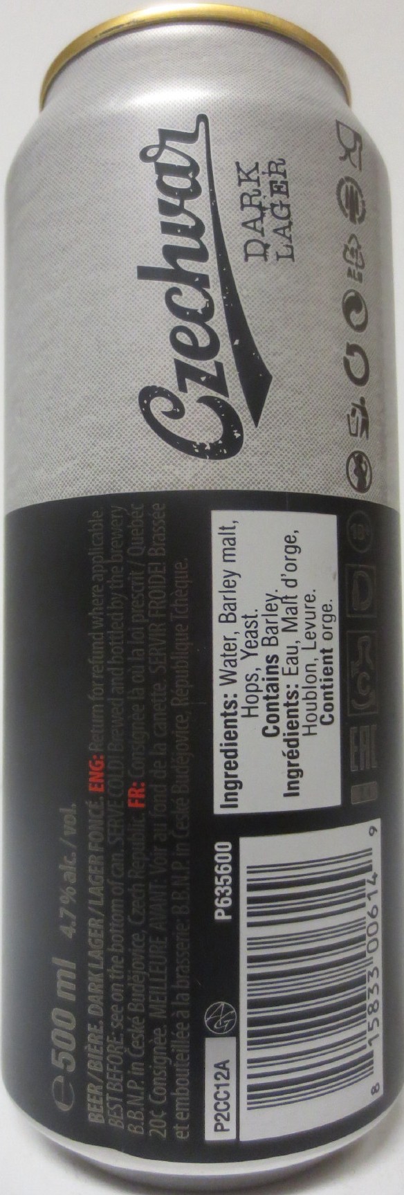 Czechvar DARK LAGER FONCÉ (CDN) (50cl) (B/O) č.1 