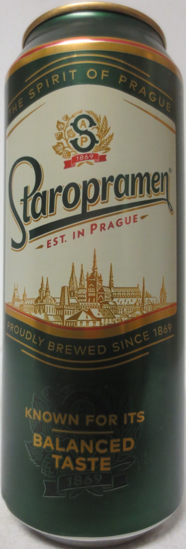 Staropramen EST. IN PRAGUE KNOWN FOR ITS BALANCED TASTE (HR) (50cl) (B/O) č.1