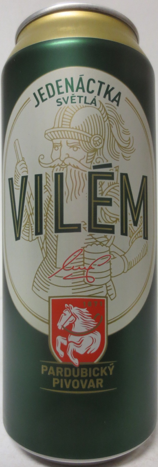VILÉM JEDENÁCTKA SVĚTLÁ PARDUBICKÝ PIVOVAR (50cl) (B/O) č.1