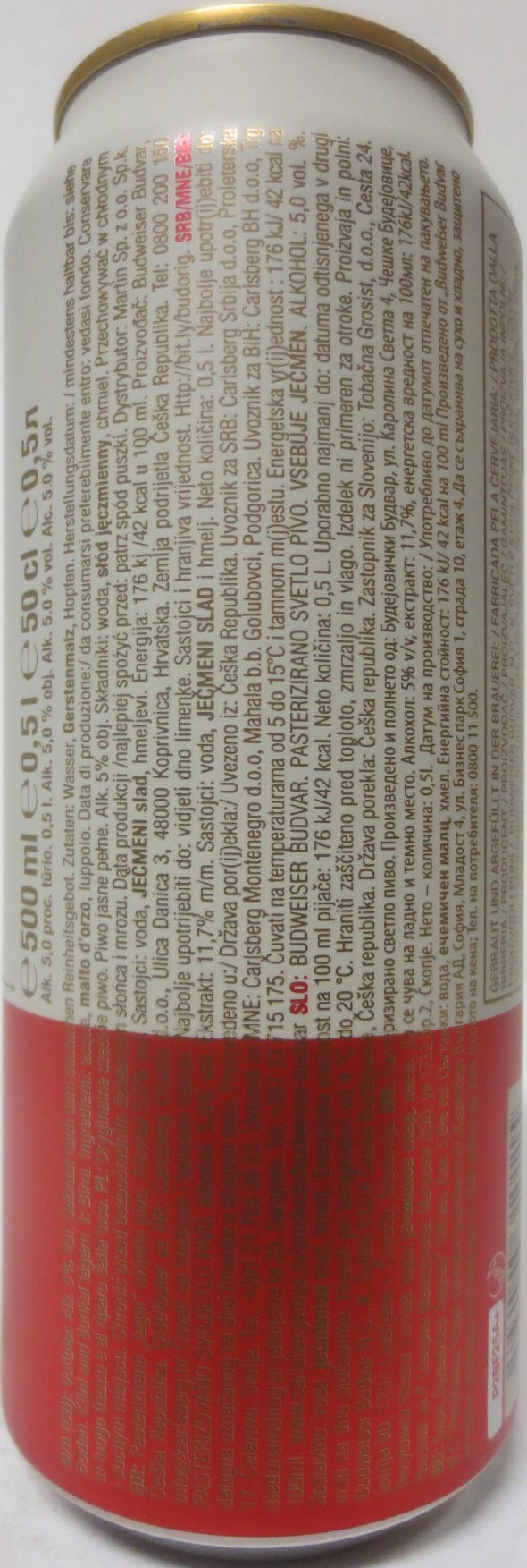 Budweiser Budvar ORIGINAL CZECH LAGER OWNED BY THE CZECH REPUBLIC (HR)(50cl) (B/O) č.2