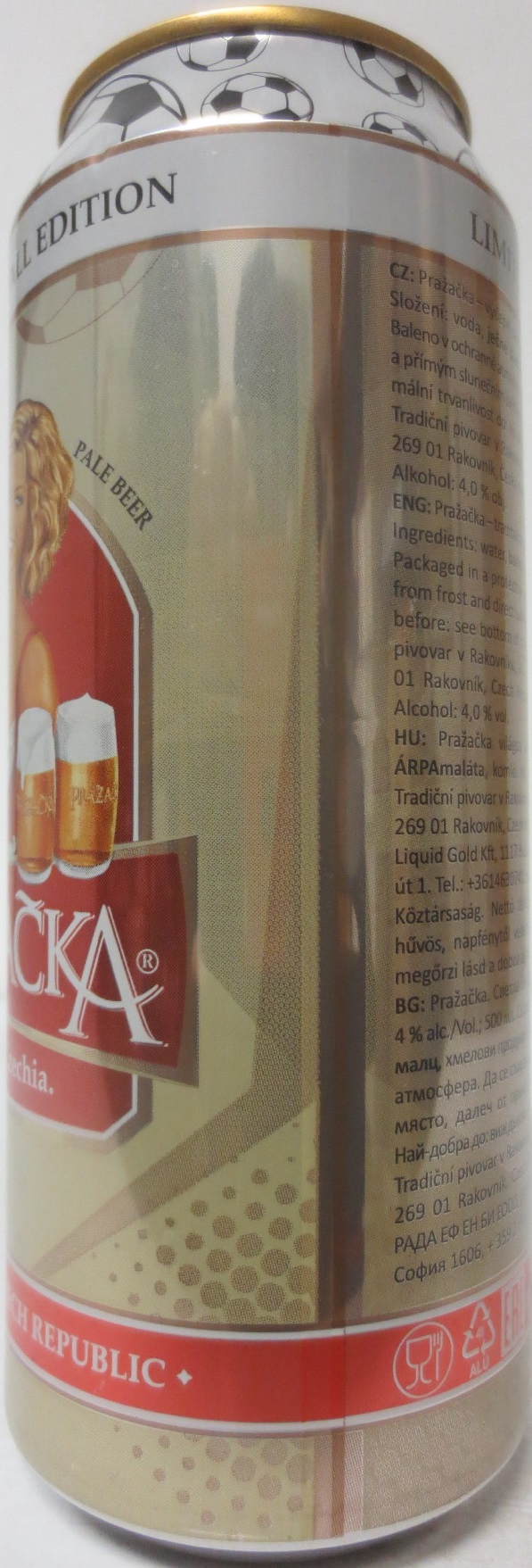 PRAŽAČKA Charm of Czechia LIMITED FOOTBALL EDITION (50cl) (B/O) č.1