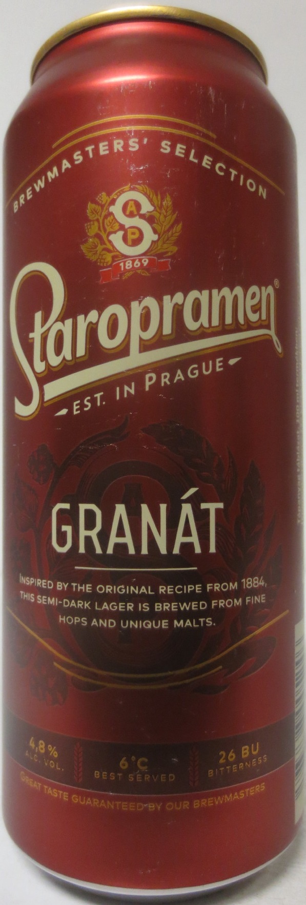 Staropramen EST. IN PRAGUE GRANÁT (H) (50cl) (B/O) č.2