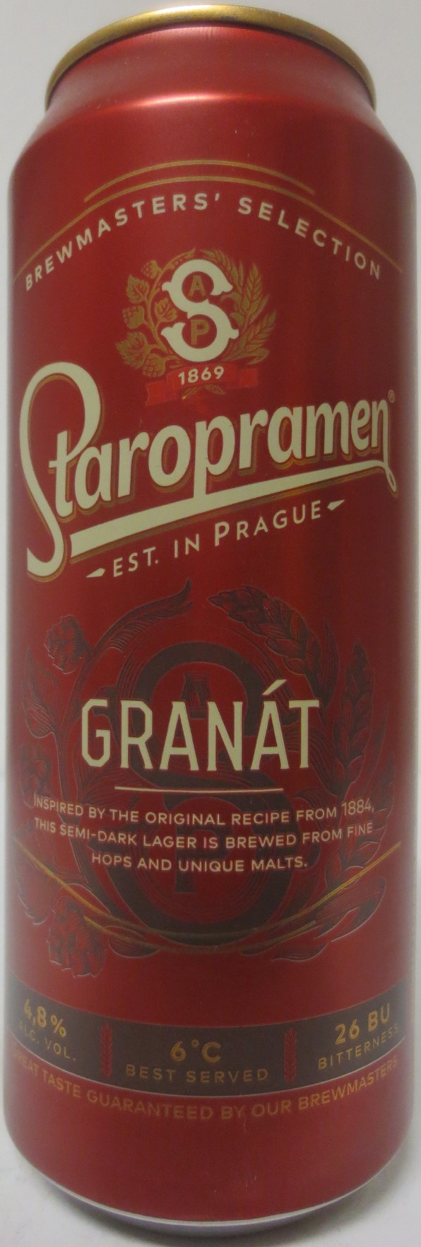 Staropramen EST. IN PRAGUE GRANÁT (H) (50cl) (B/O) č.3