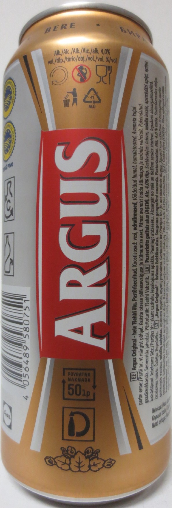 ARGUS 10 ORIGINAL Pils (50cl) (B/O) č.2 