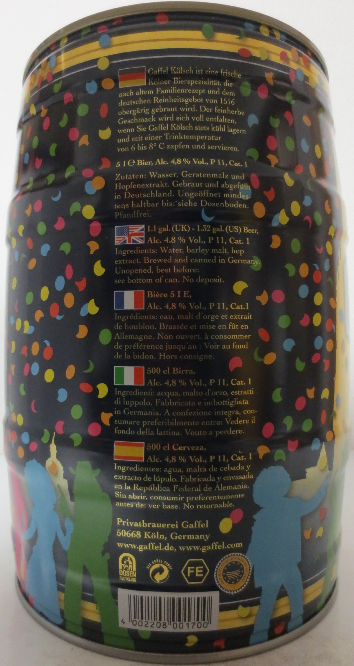 Gaffel kölsch FEINHERBER GESCHMACK (5L) Nr.1