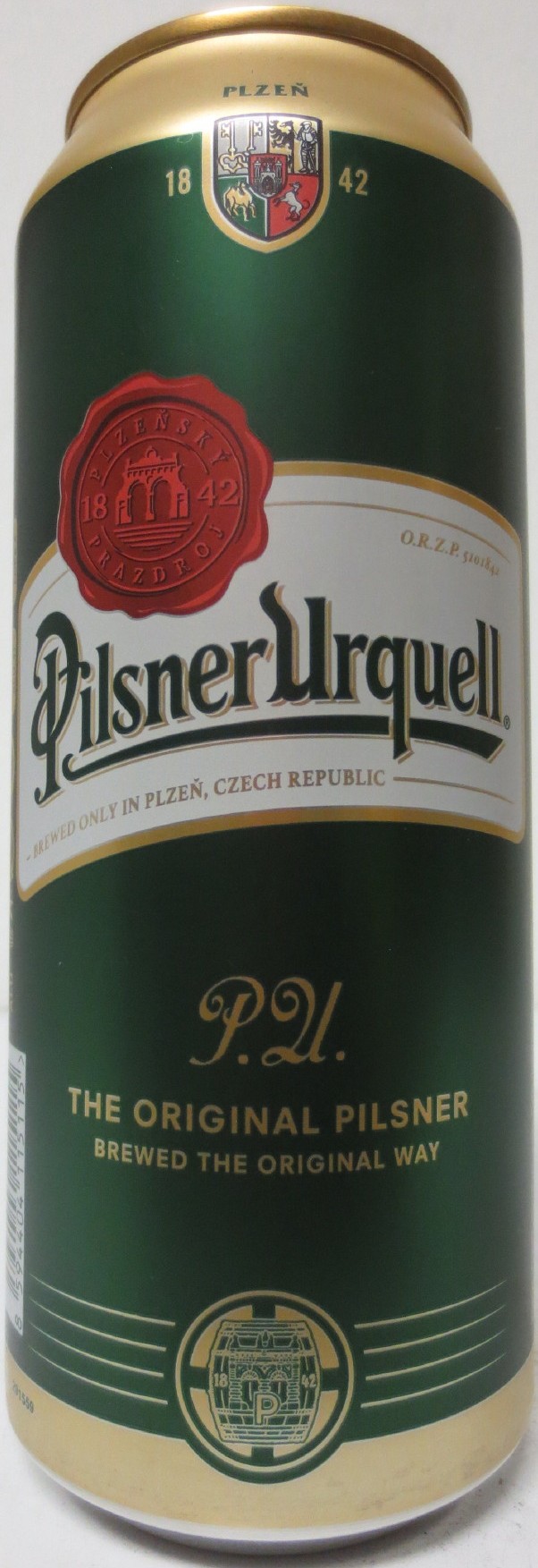 Pilsner Urquell P.U. THE ORIGINAL PILSNER BREWED THE ORIGINAL WAY (A) (50cl) (B/O) č.1