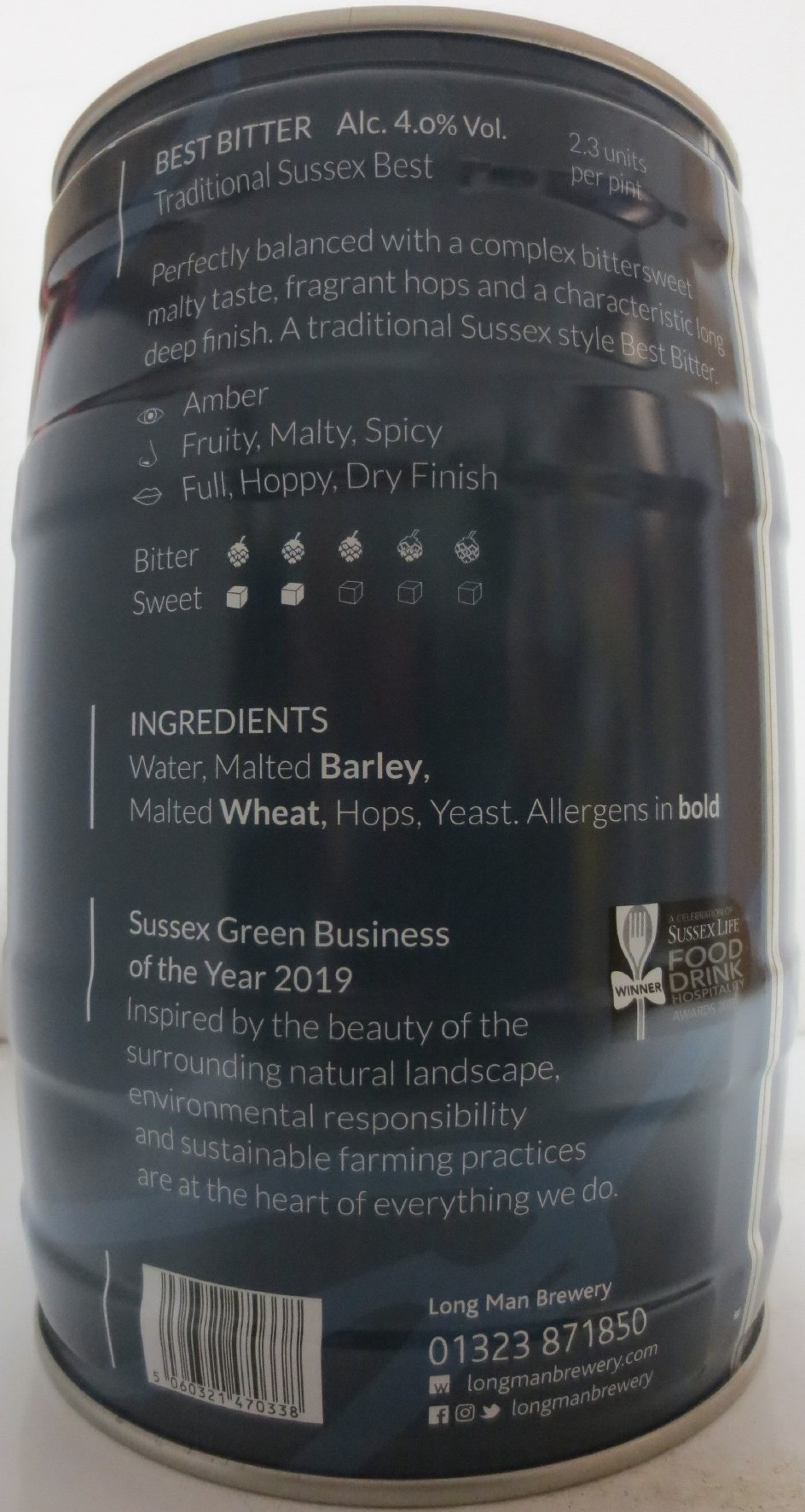 LONG MAN BEST BITTER Alc. 4.0% Vol. (5L) Nr.1