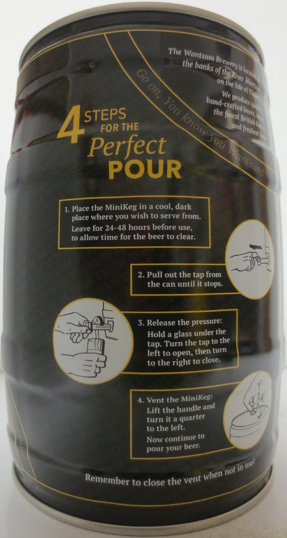 WANTSUM BLACK PRINCE Kent Mild ALC 3.9% VOL (5L) Nr.1