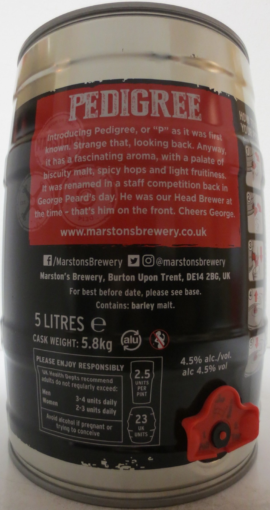 MARSTONS BREWERY PEDIGREE AMBER ALE (5L) Nr.1 