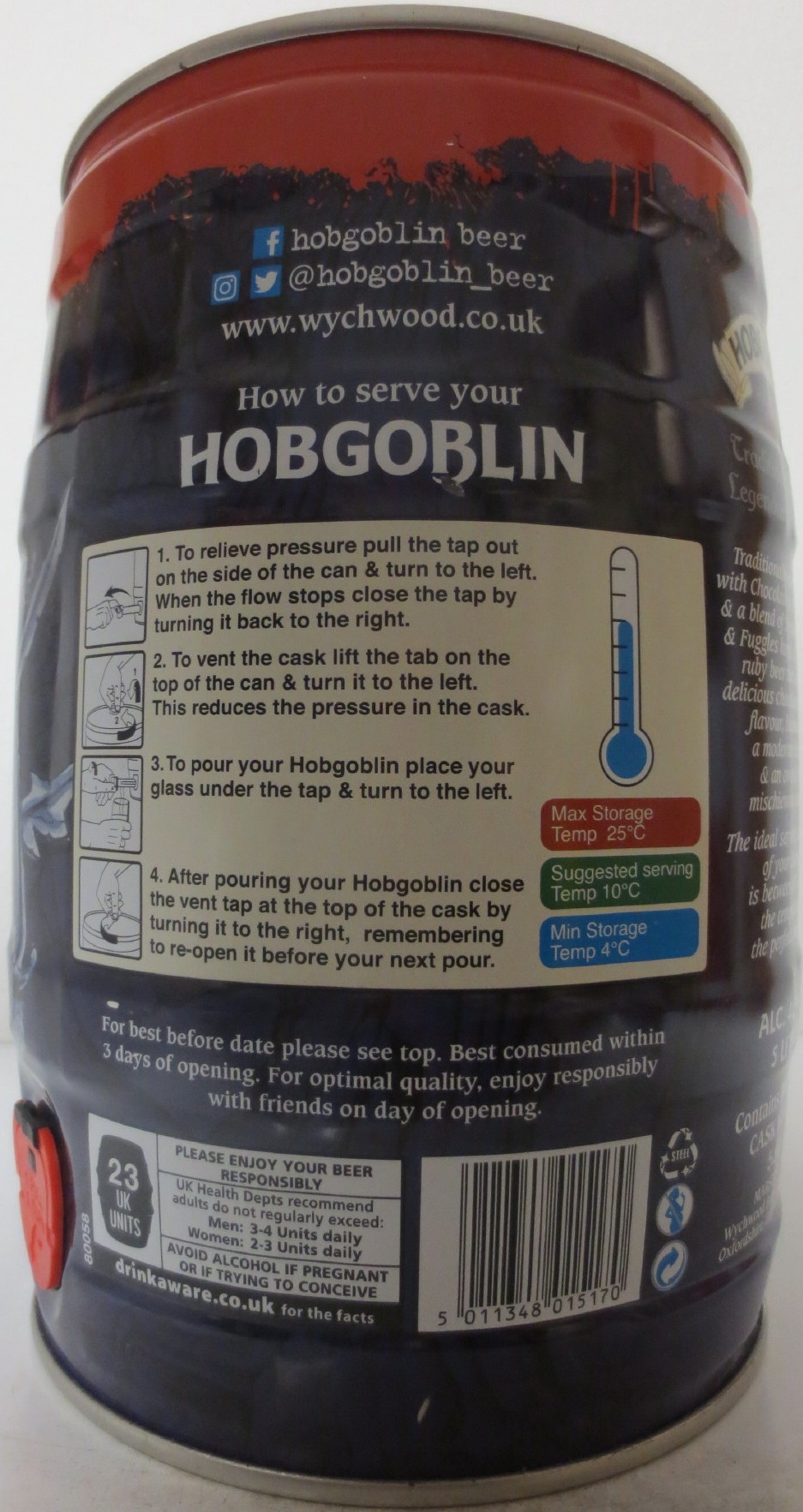 WYCHWOOD BREWERY HOBGOBLIN (5L) Nr.1 