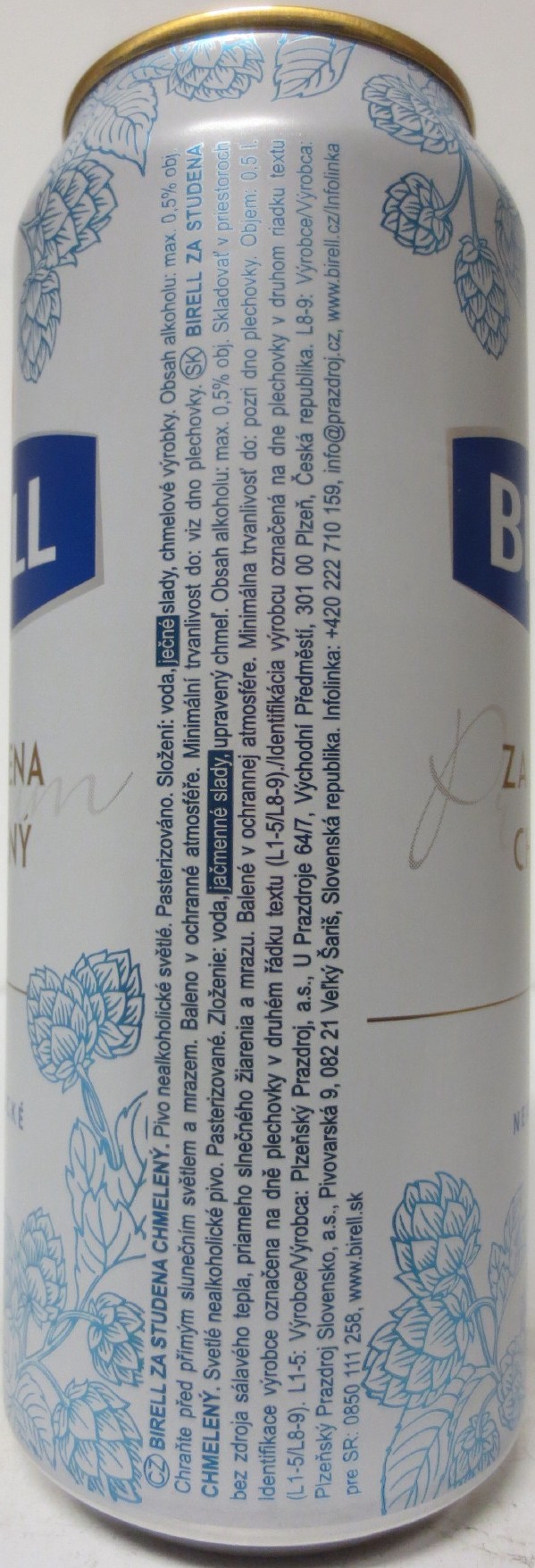 BIRELL ZA STUDENA CHMELENÝ NEALKOHOLICKÉ PIVO (SK) (50cl) (B/O) č.1