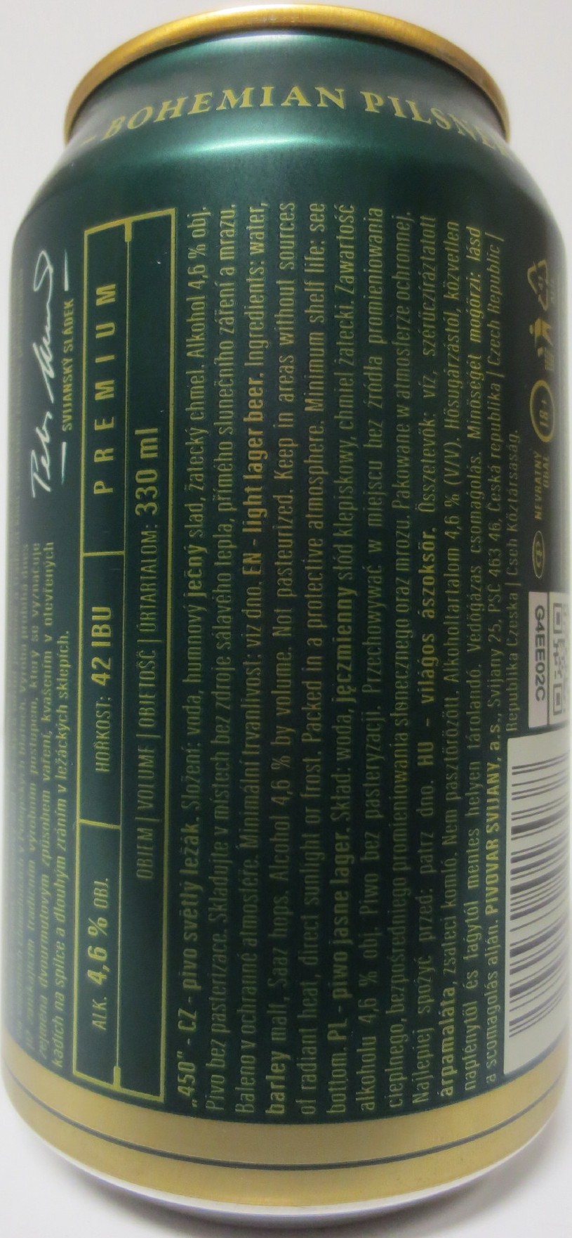 Svijany český rodinný pivo 1564 450 PREMIUM (33cl) (B/O) č.1