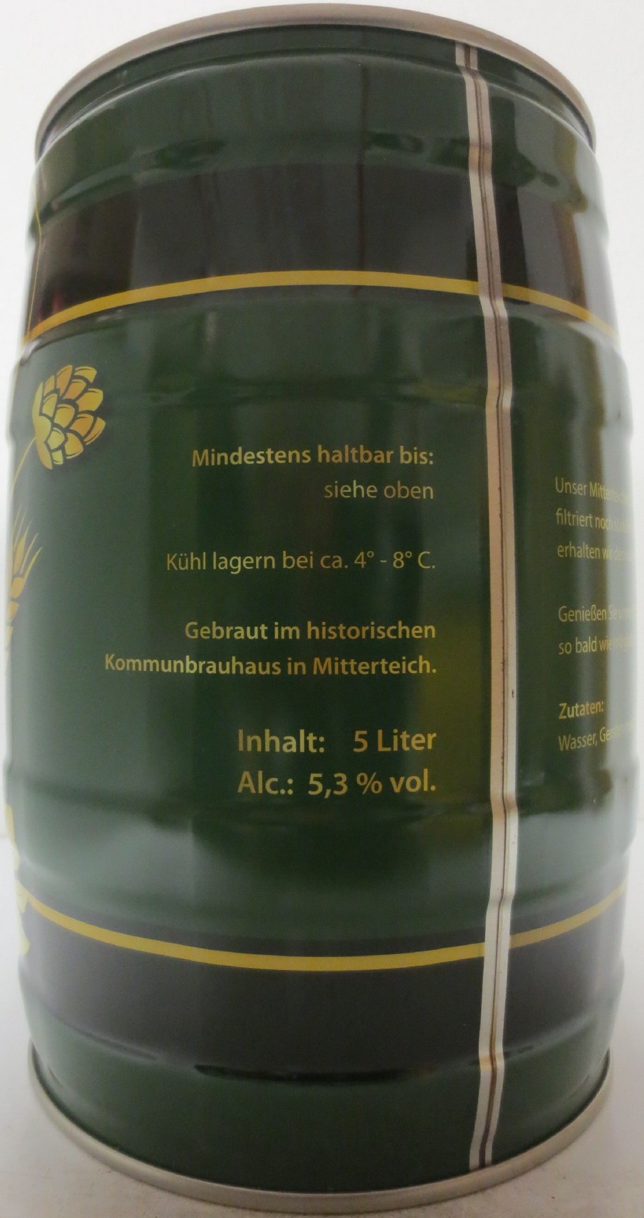 ZOIGL ECHTER VON KOMMUNBRAUER Mitterrteicher Zoigl (5L) Nr.1