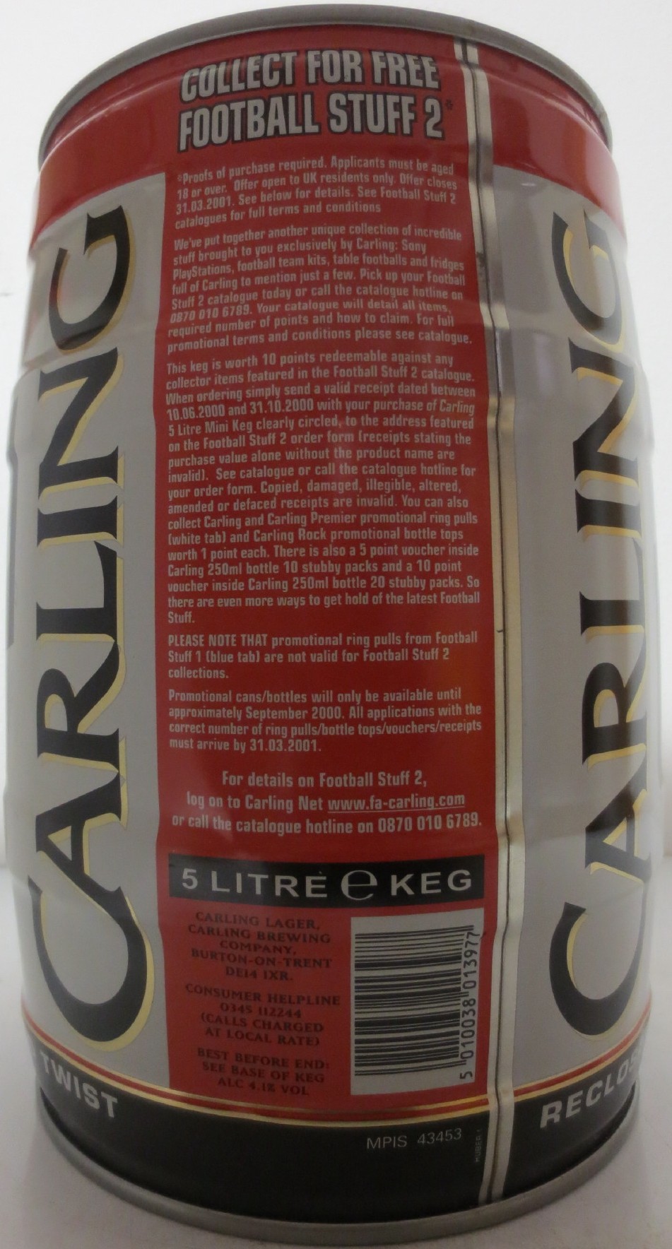 CARLING BREWED IN BRITAIN (5L) Nr.2 