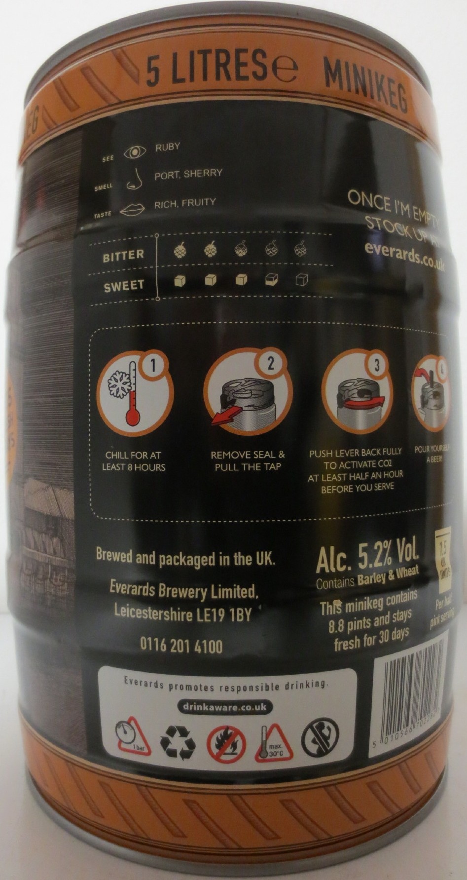 EVERARDS ORIGINAL RICH & FRUITY RUBY ALE (5L) Nr.1  