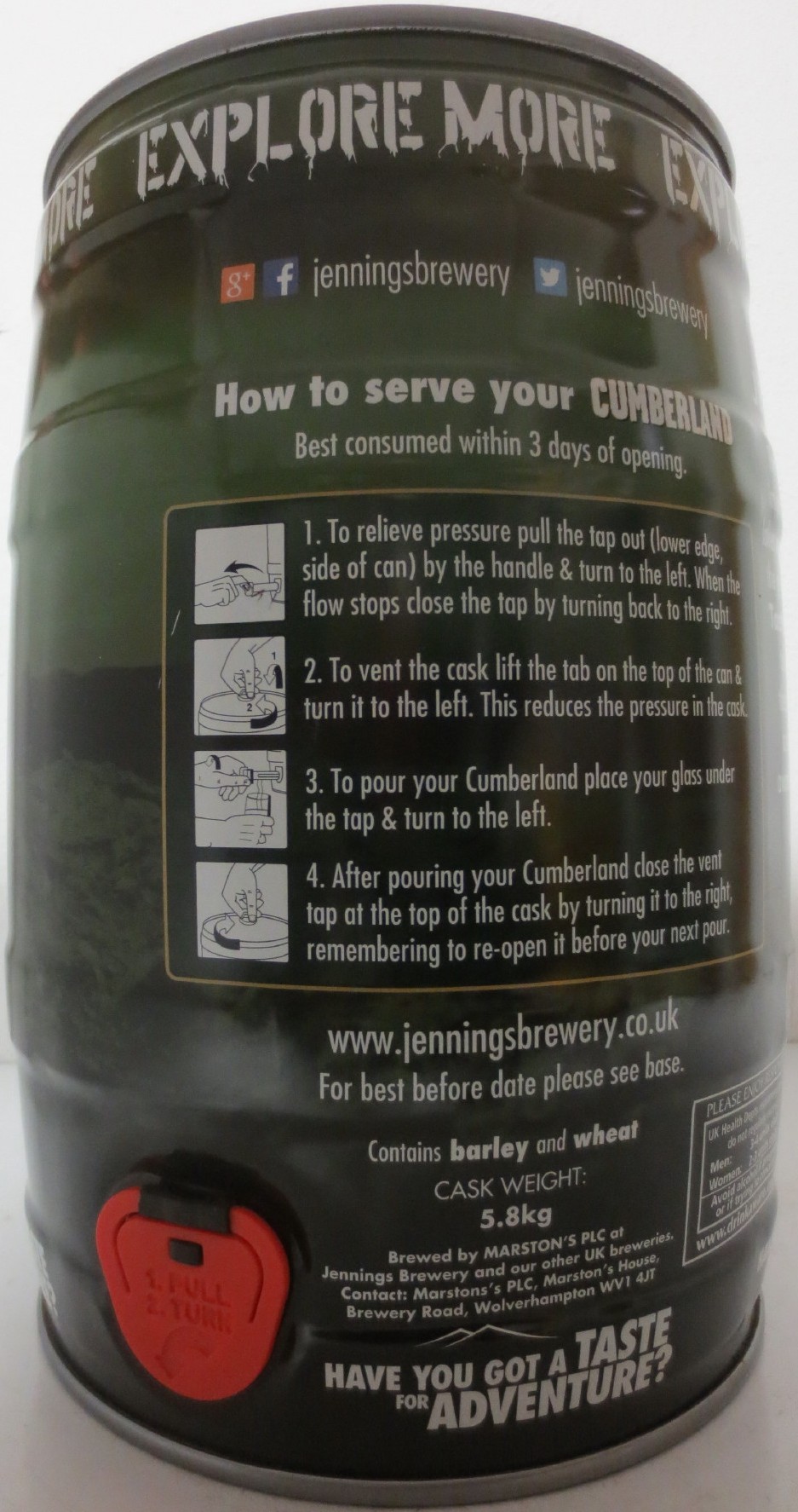 JENNINGS CUMBERLAND DEEP GOLDEN ALE (5L) Nr.1 