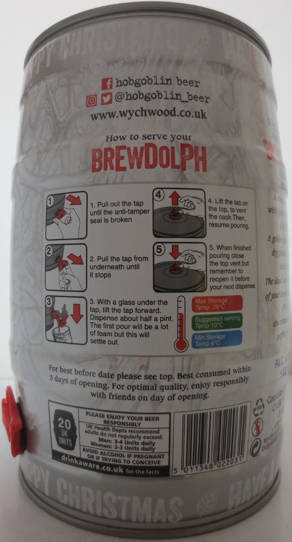 WYCHWOOD BREWERY BREWDOLPH Golden Xmas Beer (5L) Nr.1