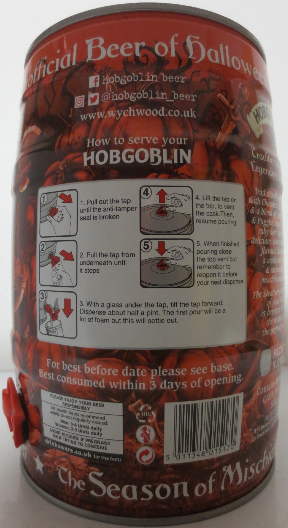 WYCHWOOD BREWERY HOBGOBLIN The Season of Mischief (5L) Nr.1 