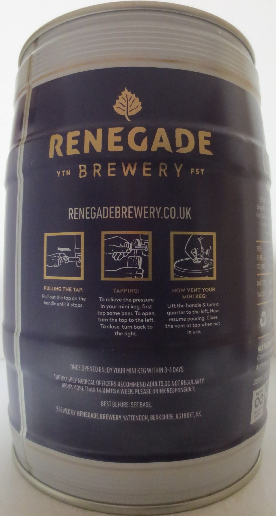 RENEGADE BREWERY GOOD ODL BOY BEST BITTER (5L) Nr.1 