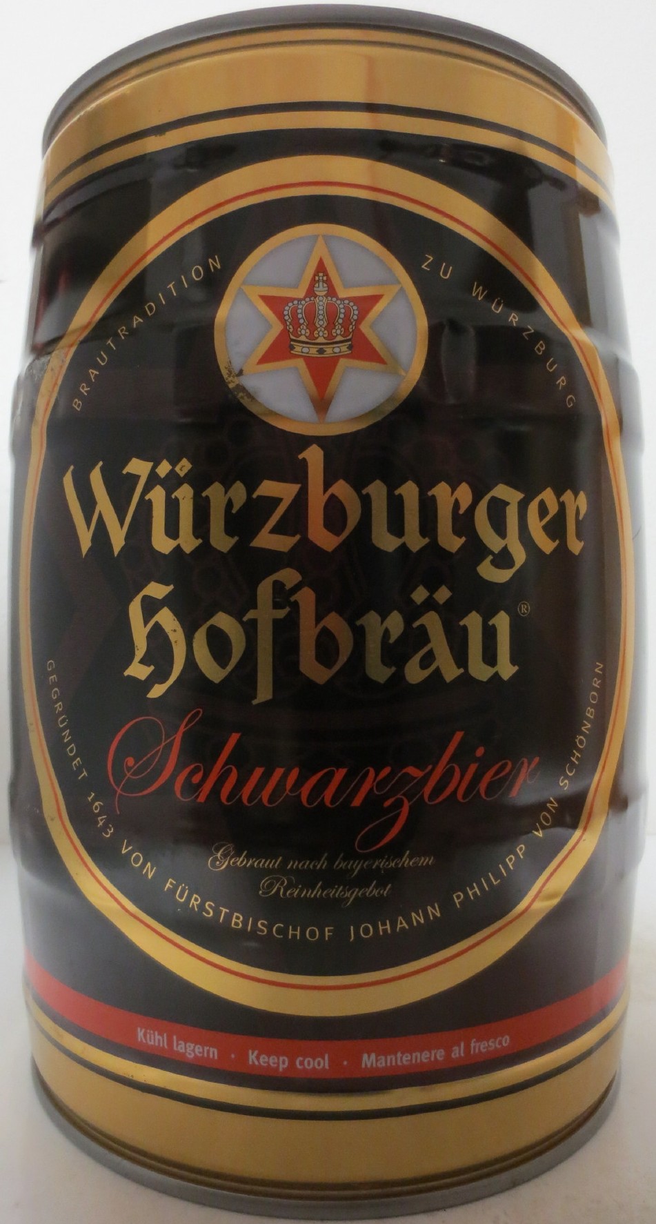 Würzburger hofbräu Schwarzbier (5L) Nr.1 