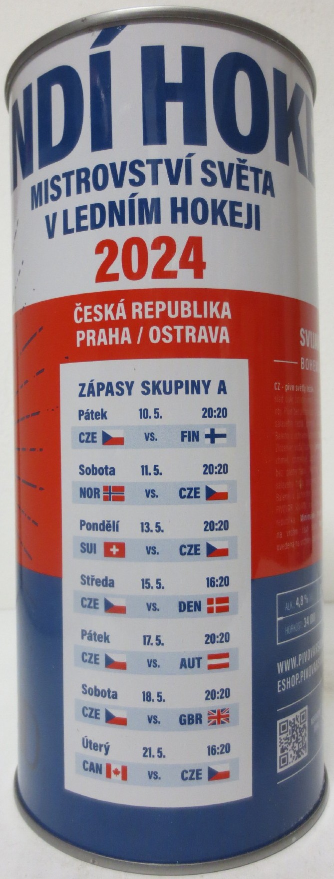 Svijany český rodinný pivovar -1564- SVIJANSKÝ MÁZ MISTROVSTVÍ SVĚTA V LEDNÍM HOKEJI 2024 (200cl) č.1