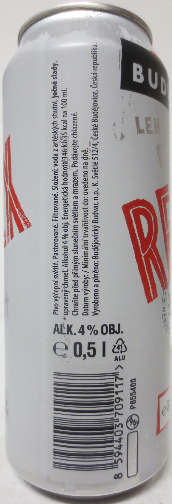 BUDVAR REDIX LEHČÍ PIVO PLNÁ CHUŤ (50cl) (B/O) č.1 