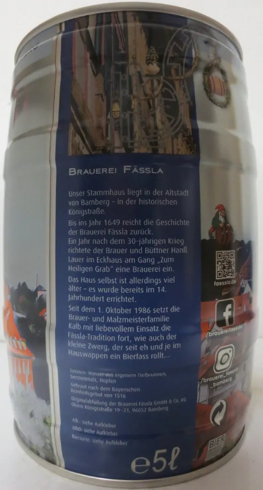 Fässla BRAUEREI BAMBERG EIN SCHLUCK BAMBERG (5L) Nr.1 