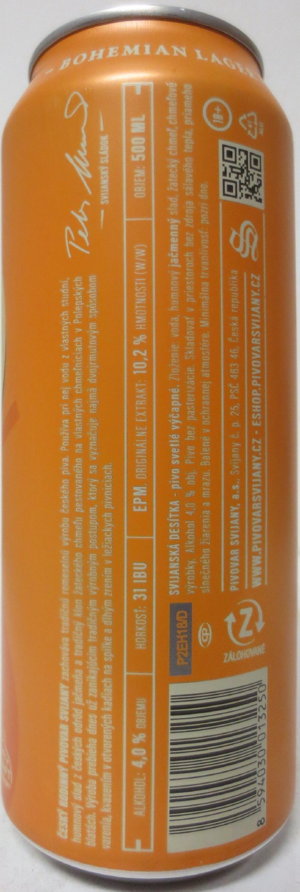 Svijany SVIJANSKÁ DESÍTKA světlé výčepní Tradiční pivo bez pasterizace 10 III (SK) (50cl) (B/O) č.1