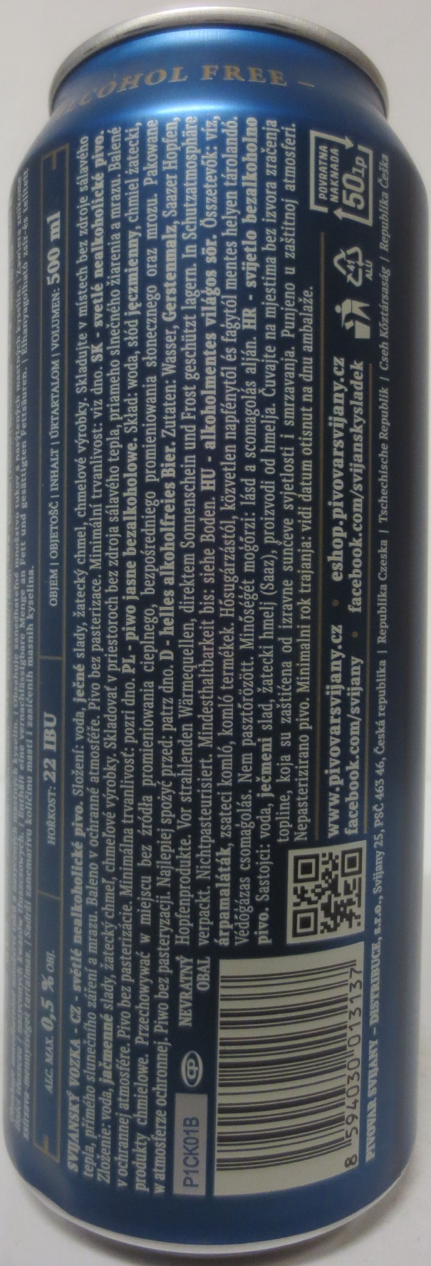 Svijany SVIJANSKÝ VOZKA - Nealkoholické pivo - 1564 Tradiční pivo bez pasterizace (CZ) (50cl) (B/O) č.1