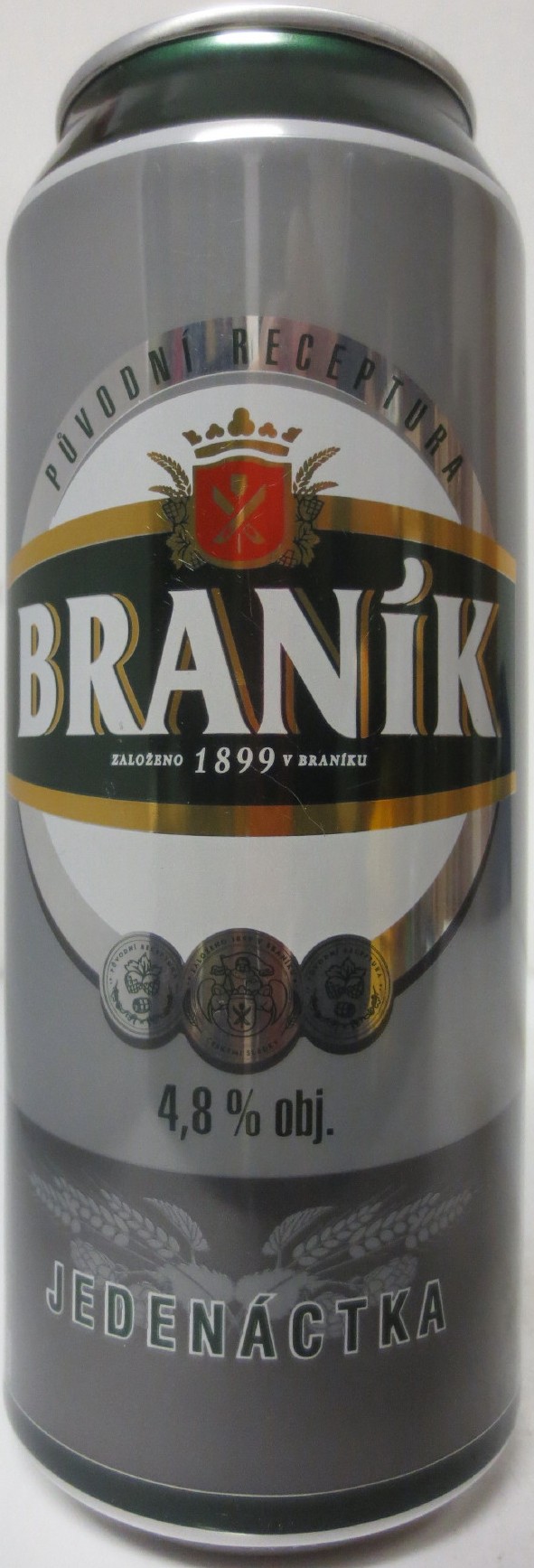 BRANÍK Alk. 4,8% obj. JEDENÁCTKA (CZ) (50cl) (B/O) č.1 