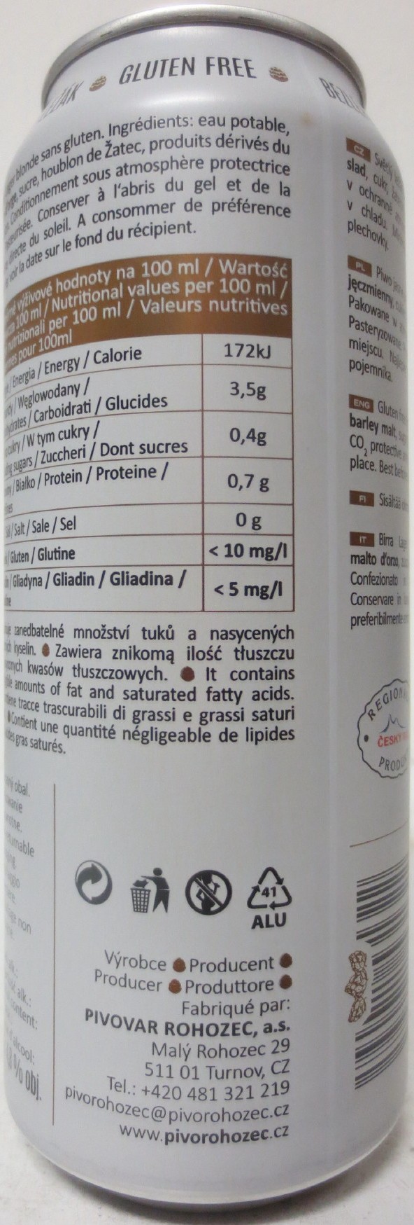 CELICIA HAND-CRAFTED BEZLEPKOVÝ LEŽÁK GLUTEN FREE 11 (CZ) (50cl) (B/O) č.1 