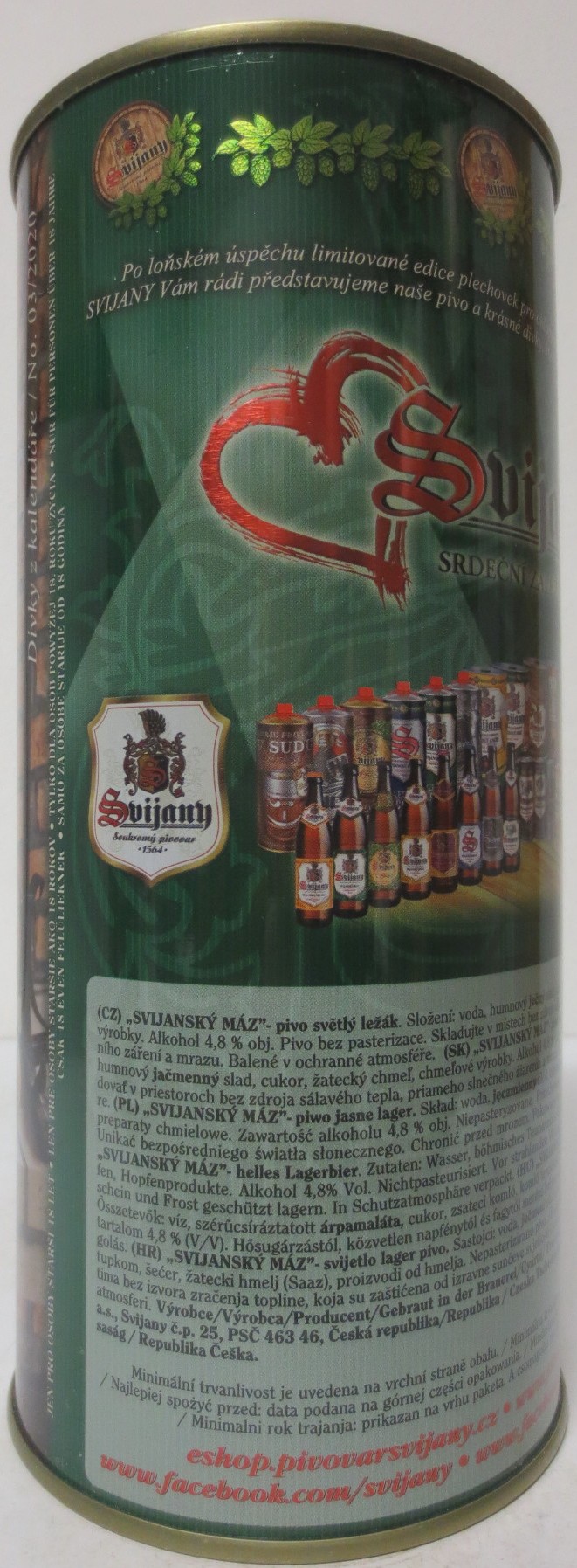 Svijany SVIJANSKÝ MÁZ dívky z kalendáře -No. 03/2020 (200cl)