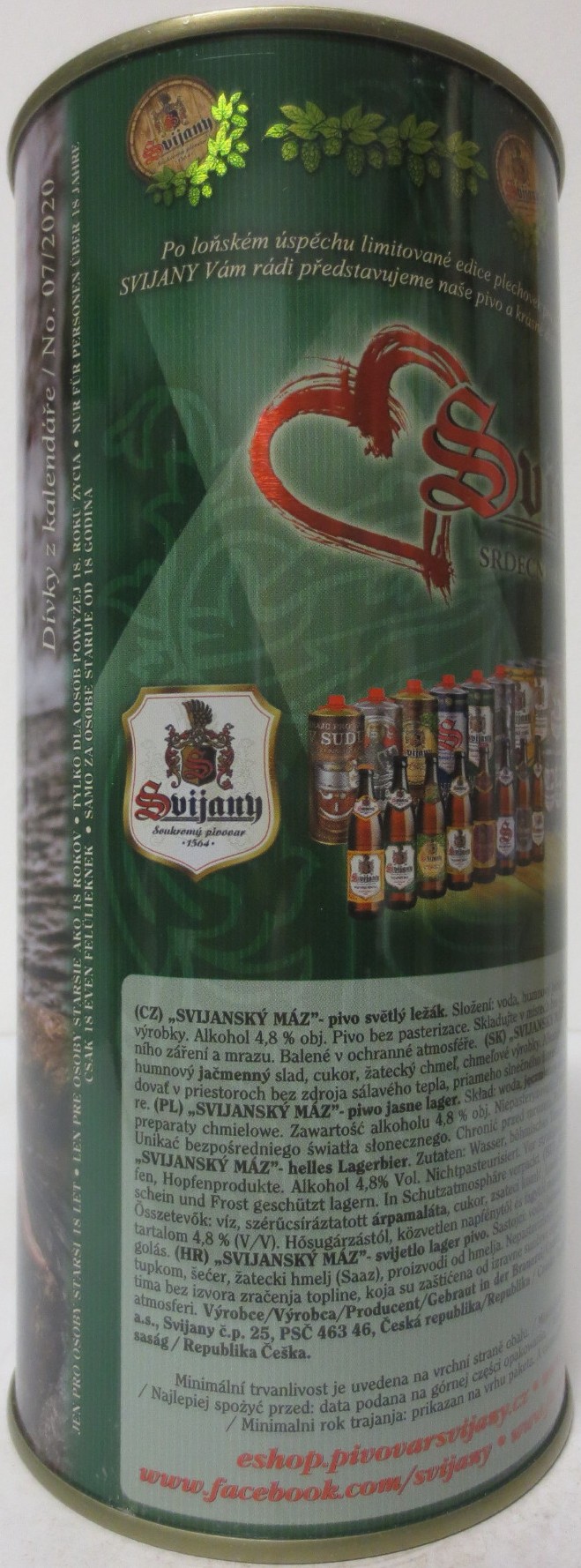 Svijany SVIJANSKÝ MÁZ dívky z kalendáře -No. 07/2020 (200cl)