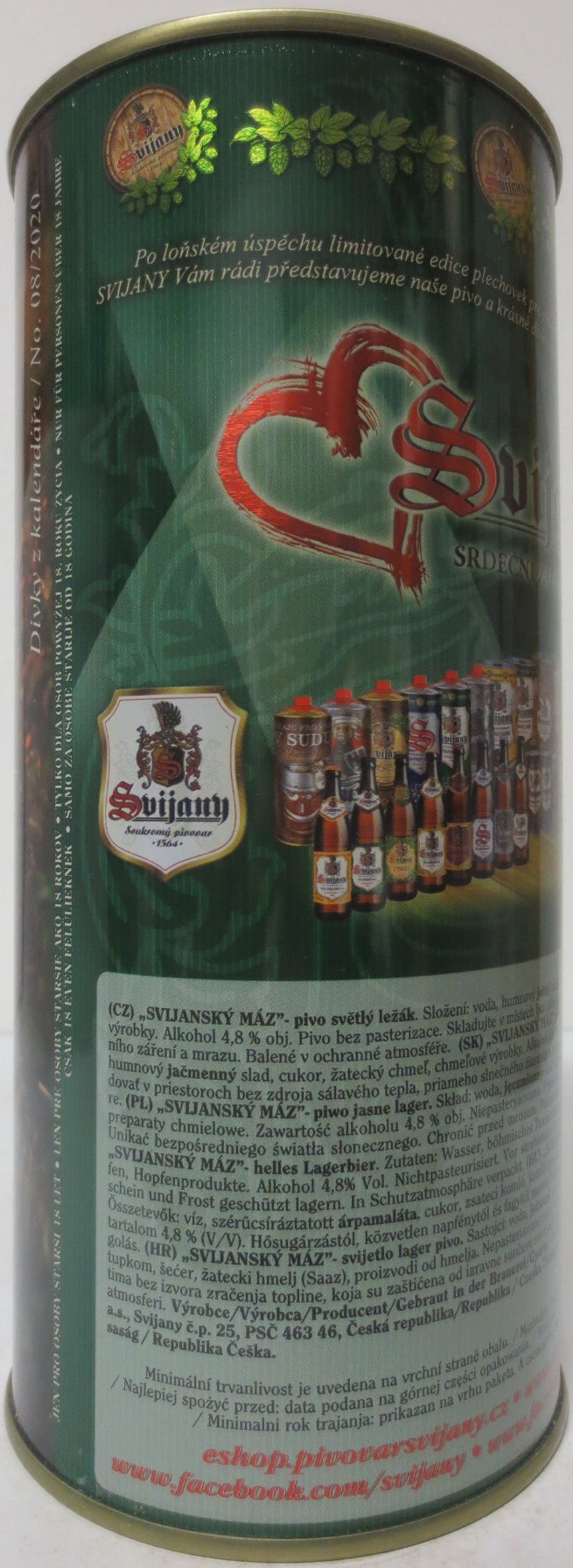 Svijany SVIJANSKÝ MÁZ dívky z kalendáře -No. 08/2020 (200cl)
