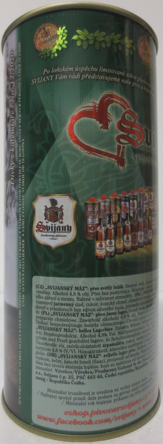 Svijany SVIJANSKÝ MÁZ dívky z kalendáře -No. 012/2020 (200cl)