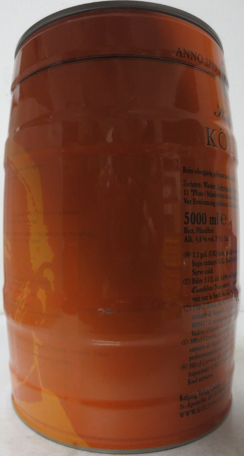 Kolping Kölsch REIN OBERGARIG NACH TRADITIONELLER BRAUART (5L) Nr.3