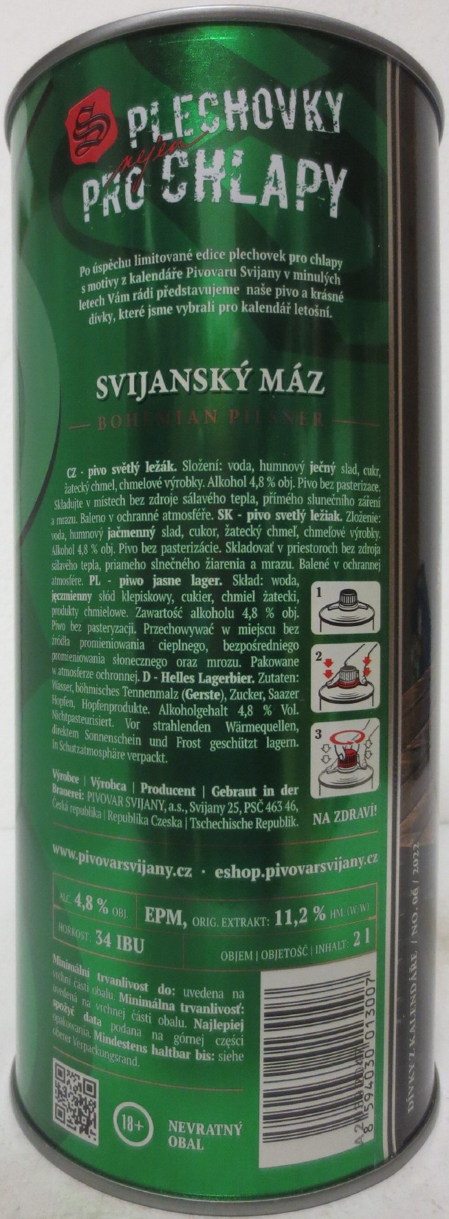 Svijany SVIJANSKÝ MÁZ dívky z kalendáře NO. 06/2022 (200cl)