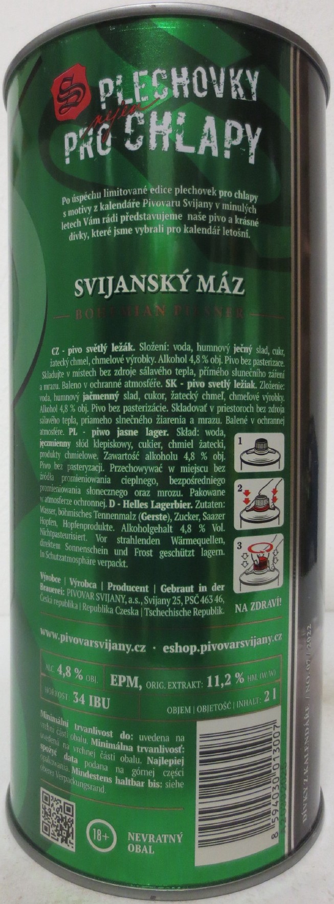 Svijany SVIJANSKÝ MÁZ dívky z kalendáře NO. 07/2022 (200cl)